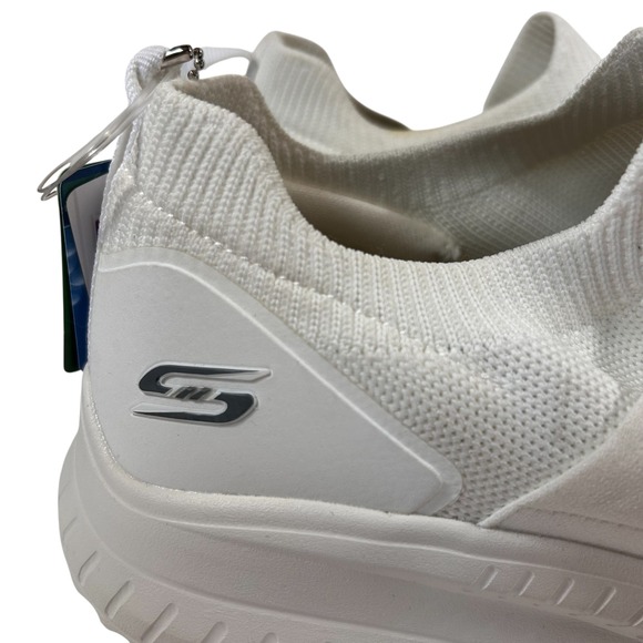 Skechers Women's 10 Slip On Walking Sneakers White Casual Comfort Shoes Stretch - Picture 2 of 15